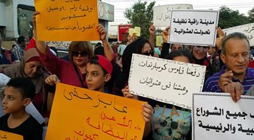  وقفة احتجاجية لسكان حدائق الأهرام لمنع سير "التوك توك"