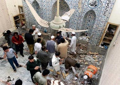 ارتفاع حصيلة الهجوم الانتحاري على مسجد في باكستان إلى 36 قتيلاً بينهم 8 أطفال