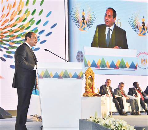 السيسي: نعمل على بدء مرحلة جديدة من الشمول المالي تساهم في تقليص الاقتصاد غير الرسمي