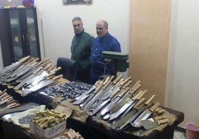 ضبط ورشة لتصنيع الأسلحة البيضاء في طنطا