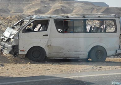 إصابة 7 أشخاص إثر «انقلاب ميكروباص» بطريق الجيش فى المنيا