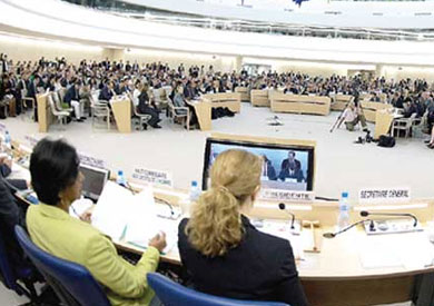 اجتماعات مجلس الأمم المتحدة لحقوق الإنسان، أثناء عرض مصر لملفها   – أرشيفية