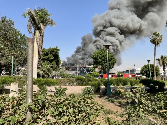 حريق مركب الزمالك