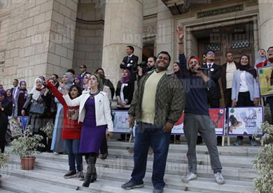 حملة ضد التحرش بجامعة القاهرة- تصوير لبنى طارق