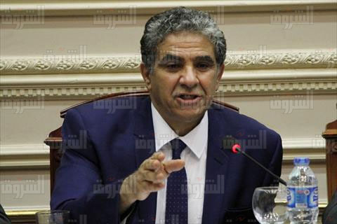 خالد فهمى وزير البيئة فى لجنة الطاقة والبيئة تصوير لبنى طارق