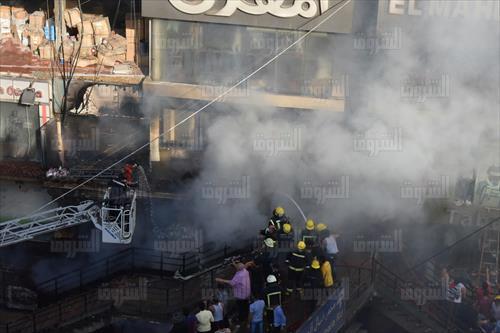 حريق حارة اليهود بالموسكي تصوير زياد احمد