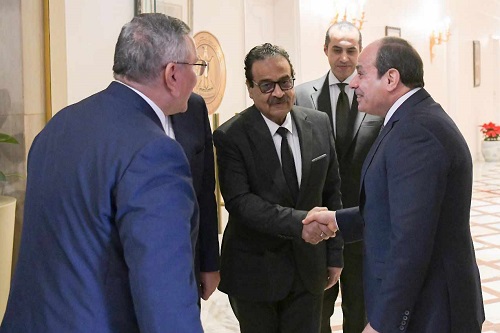الرئيس السيسي يستقبل منافسيه في انتخابات الرئاسة بقصر الاتحادية