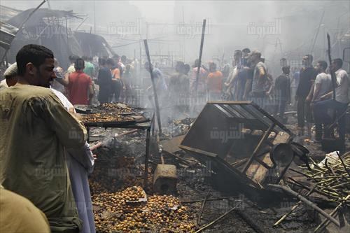 حريق سوق امبابة تصوير احمد عبد اللطيف