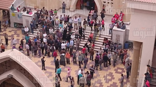 محيط كنيسة «مارجرجس» بطنطا بعد التفجير