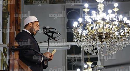 خطبة الجمعة في مسجد السيدة نفيسة بحضور وزير الأوقاف - تصوير: أحمد عبد الفتاح