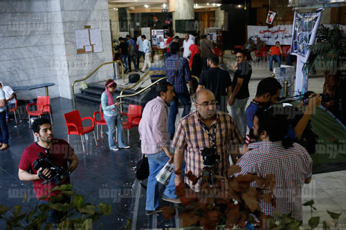 اعتصام الصحفيين اعتراضا على اقتحام الأمن للنقابة- تصوير هبة الخولي