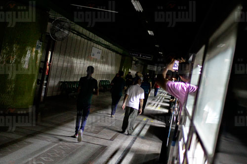 تعطل الشبكة الكهربائية لمترو المرج