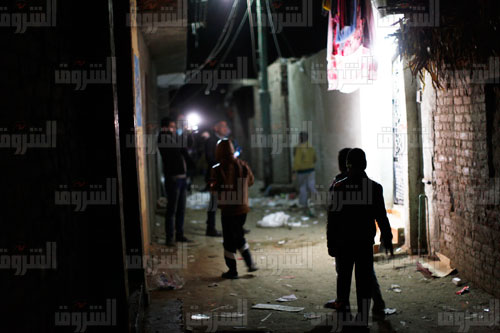 «الشروق» في قرية مُفجر الكنيسة البطرسية - تصوير: محمود العراقي