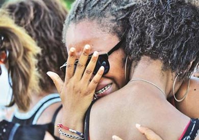 حداد فى نيس فى فرنسا على ضحايا حادث سيارة الدهس فى نيس فى فرنسا تصوير الوكالة الفرنسية