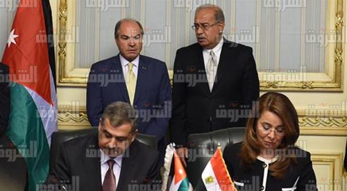 توقيع اتفاقيات على هامش المباحثات المصريىة الاردنية تصوير سليمان العطيفى