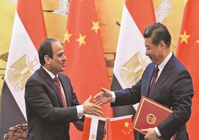 الرئيسي السيسي مع رئيس الصين