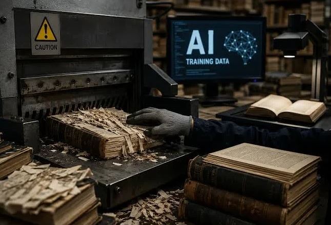 Concerns over the destruction of rare copies for algorithm training: Is AI devouring the heritage of books?