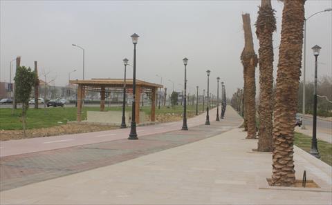 حدائق محور جمال عبدالناصر بـ6 أكتوبر تتجمل لاستقبال أعياد الربيع