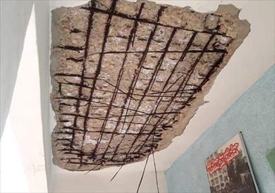 سقوط جزء من سقف بمبنى مدرسة بالمنوفية