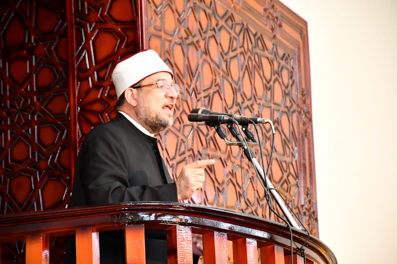 وزير الأوقاف خلال خطبة الجمعة بمسجد الروضة بمدينة طور سيناء