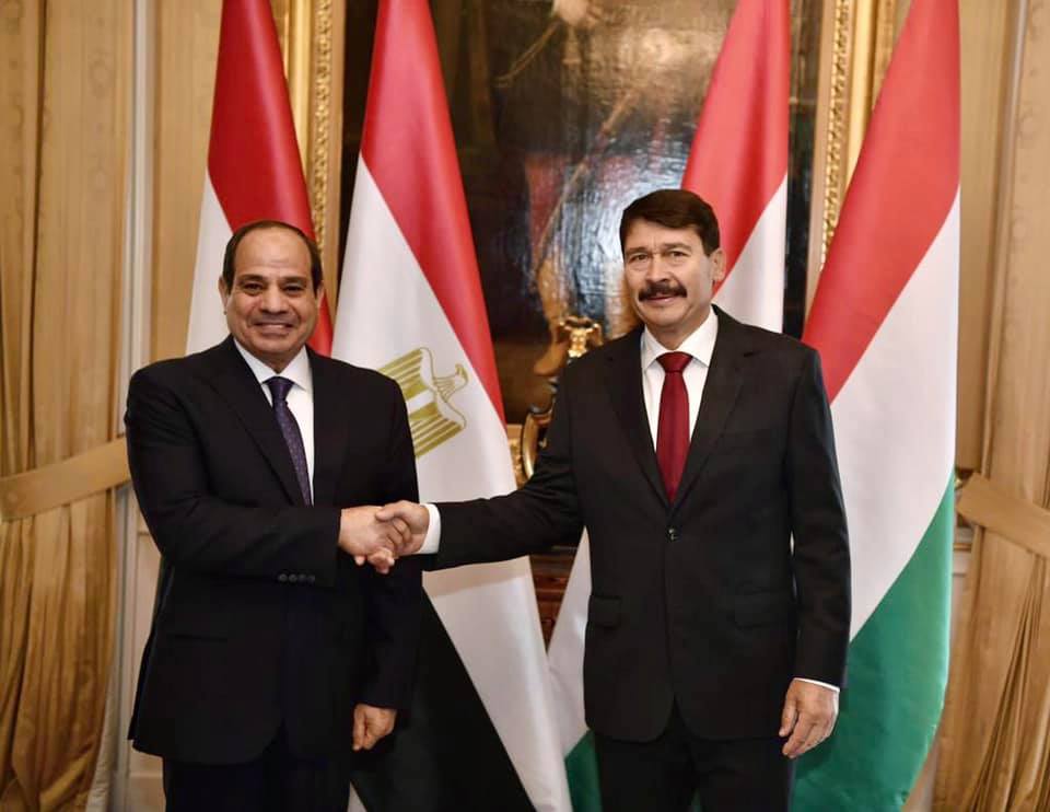 الرئيس السيسي و رئيس جمهورية المجر