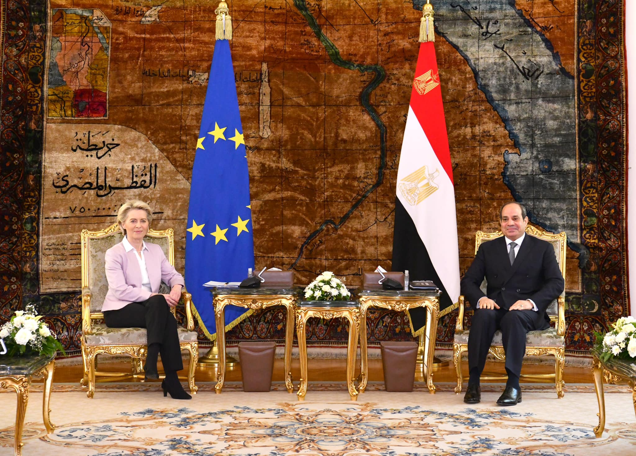 الرئيس عبد الفتاح السيسي وأورسولا فون دير لاين رئيس المفوضية الأوروبية