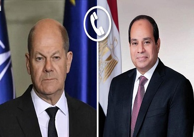 السيسي وشولتز يبحثان تطورات الأوضاع فى الشرق الأوسط