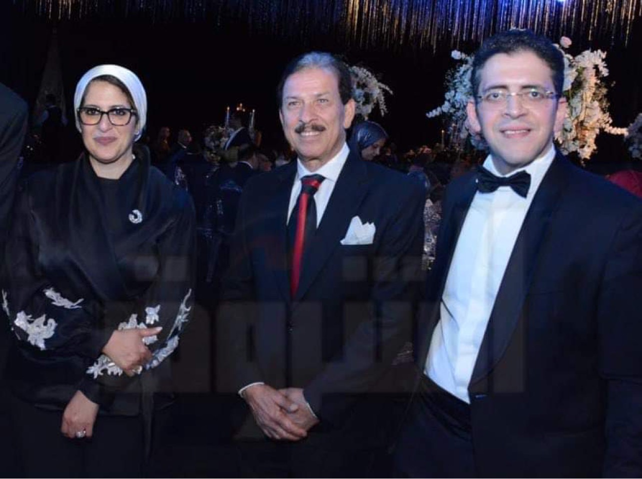 هالة زايد وخالد مجاهد في حفل الخطوبة