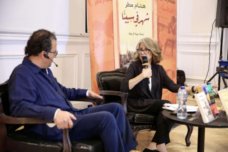 حفل كتاب شهر في سيينا للأديب العالمي هشام مطر بمبنى قنصلية وسط البلد - تصوير: إسلام صفوت