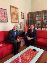 السفير محمد حيدر سفير مصر في ألبانيا ومدير المتحف الوطني في تيرانا Dorian Koci