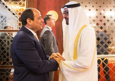 الرئيس عبد الفتاح السيسي و الشيخ محمد بن زايد آل نهيان ولي عهد أبو ظبي