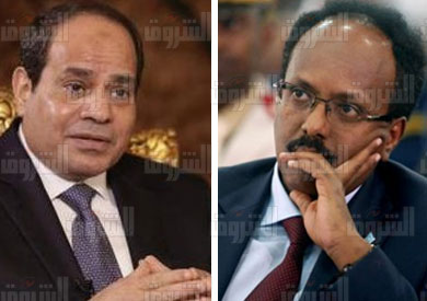 الرئيس عبدالفتاح السيسي و نظيره الصومالي محمد عبدالله