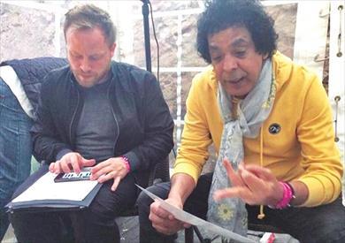 منير مع سبيستيان مولر قبل الحفل