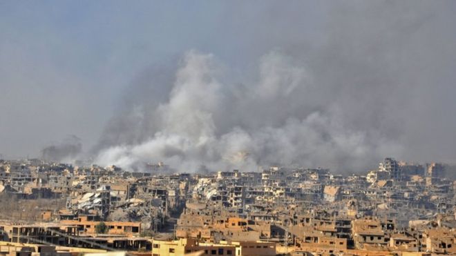 المدينة آخر أكبر معقل لتنظيم الدولة الإسلامية في سوريا