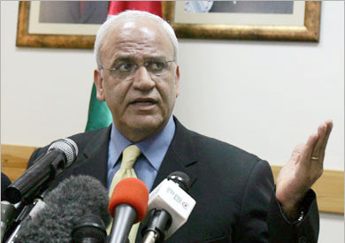 أمين سر اللجنة التنفيذية لمنظمة التحرير الفلسطينية، صائب عريقات