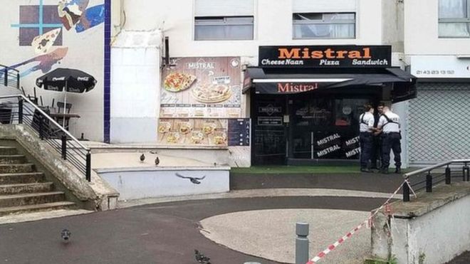 الزبون الغاضب فر هاربا بعد إطلاق النار على النادل في مطعم ميسترال بالقرب من باريس