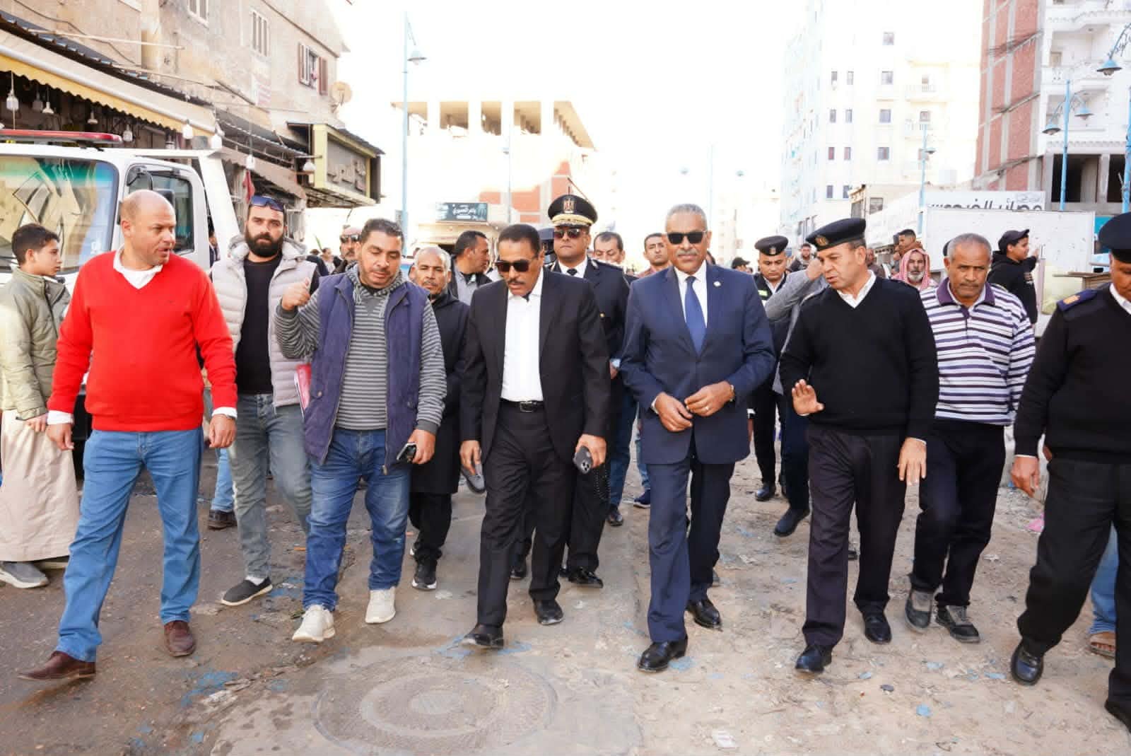 محافظ مطروح: إعادة تخطيط وتنظيم منطقة وسط مدينة مرسى مطروح 