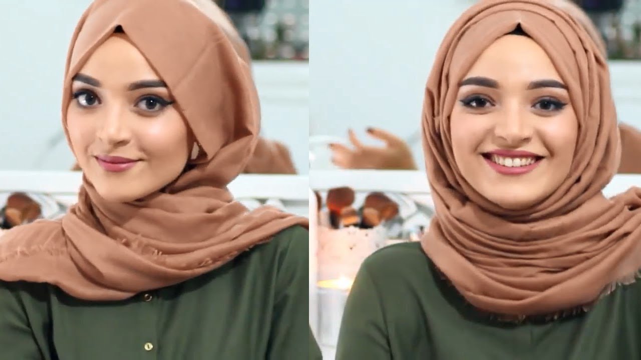 7 طرق لف الحجاب مع العباية اللفة الكلاسيكية البسيطة