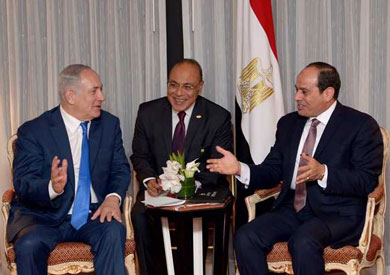 السيسي خلال لقائه نتنياهو