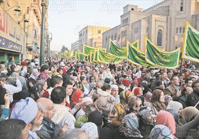 مسيرة الطرق الصوفية فى الحسين فى المولد النبوى 2016 تصوير اسلام صفوت