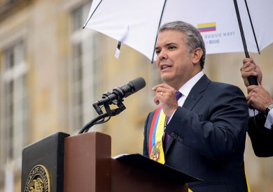 الرئيس الكولومبي إيفان دوكي