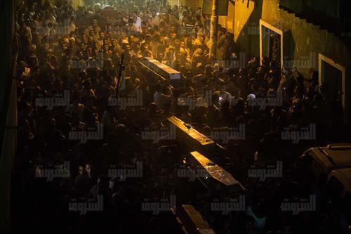جنازات ضحايا حادث أتوبيس المنيا - تصوير: إبراهيم عزت