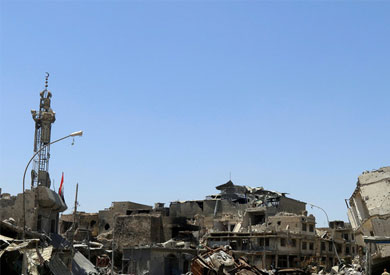 آثار الدمار في إحدى مناطق الموصل