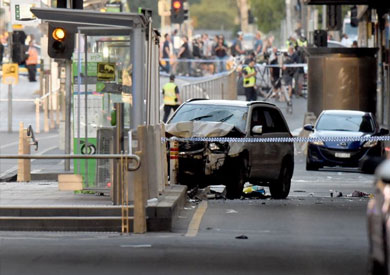 موقع حادث الدهس في ملبورن