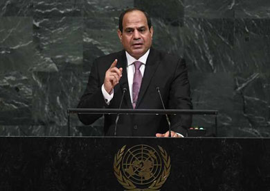 السيسي يلقي كلمة مصر أمام الأمم المتحدة
