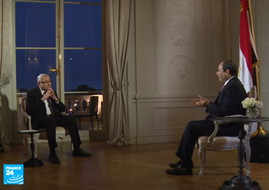 الرئيس السيسي خلال حواره مع «فرانس 24»