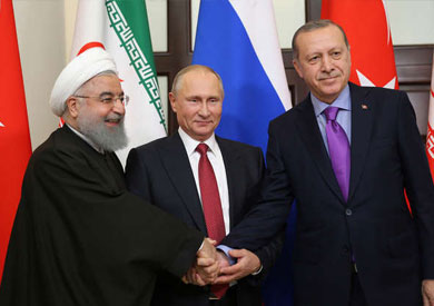 قادة روسيا وإيران وتركيا