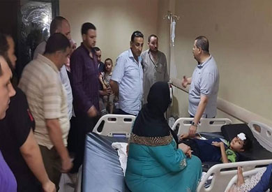 أحد المصابين داخل مستشفى المحلة العام