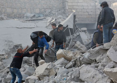 عمليات الإنقاذ بعد الغارة