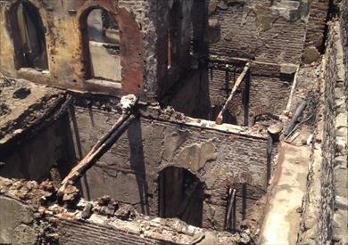 أثار الحريق